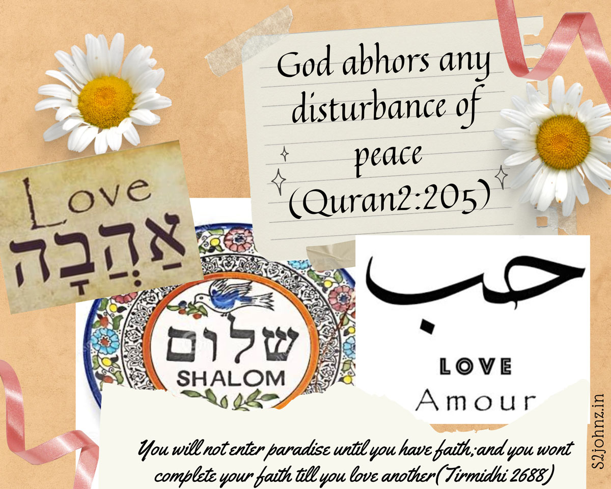 God abhors any disturbance of peace
